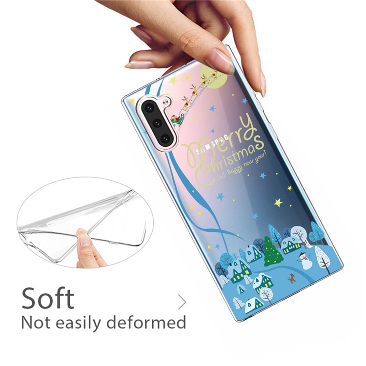 Pattern Printing TPU Phone Case for Samsung Galaxy Note 10/Galaxy Note 10 5G - Houses and Trees-4