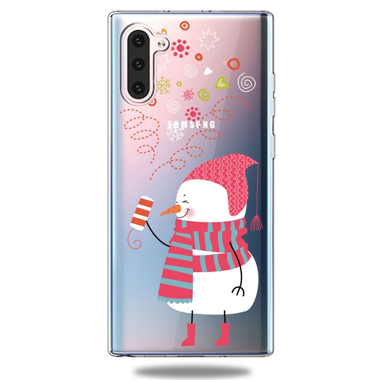 

Pattern Printing TPU Phone Case for Samsung Galaxy Note 10/Galaxy Note 10 5G - Christmas Snowman, Galaxy Note 10 5G