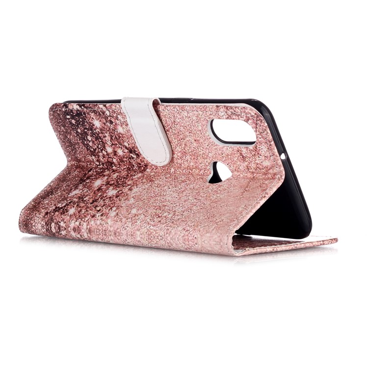 Pattern Printing Wallet Leather Stand Phone Cover for Samsung Galaxy A10s - Sequins-5