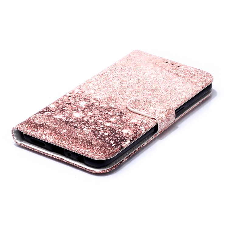 Pattern Printing Wallet Leather Stand Phone Cover for Samsung Galaxy A10s - Sequins-6