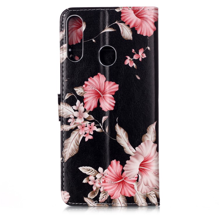 Padrão Shell Estande De Couro Impressão De Carteira Para A20S Samsung Galaxy - Flores Vivas-3