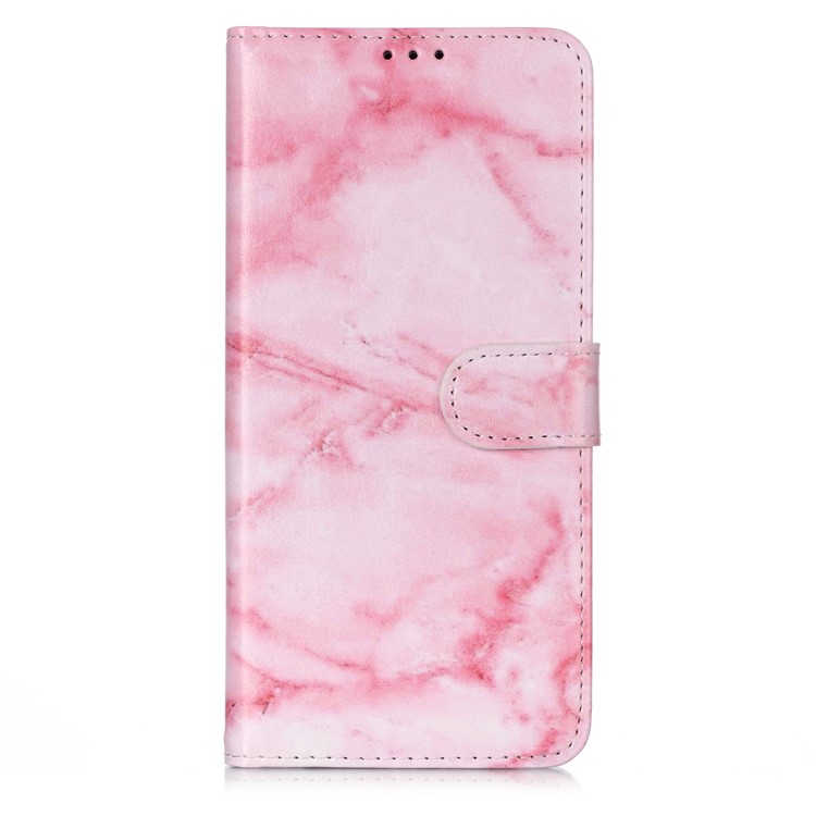 Musterdruckmappenleder Stand Oberteil Für Samsung Galaxy A20S - Rosa Marmor-2