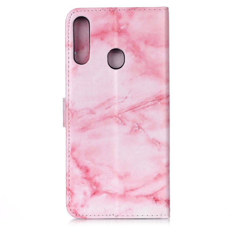 Musterdruckmappenleder Stand Oberteil Für Samsung Galaxy A20S - Rosa Marmor-3