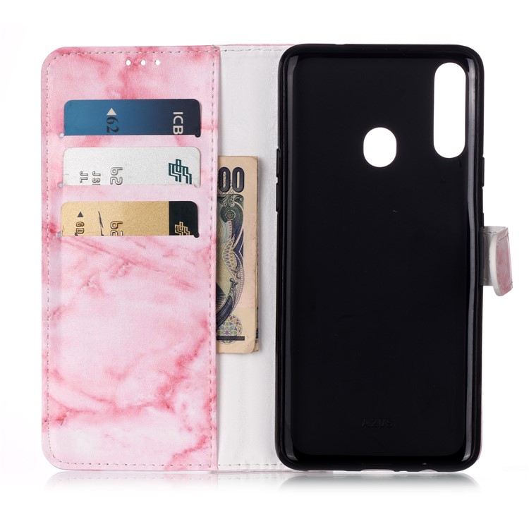 Musterdruckmappenleder Stand Oberteil Für Samsung Galaxy A20S - Rosa Marmor-4