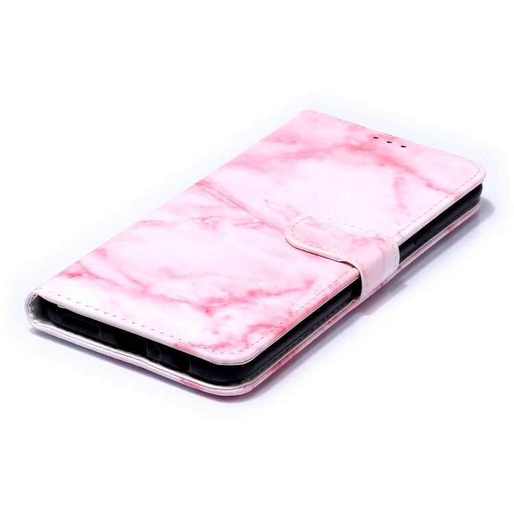 Musterdruckmappenleder Stand Oberteil Für Samsung Galaxy A20S - Rosa Marmor-6