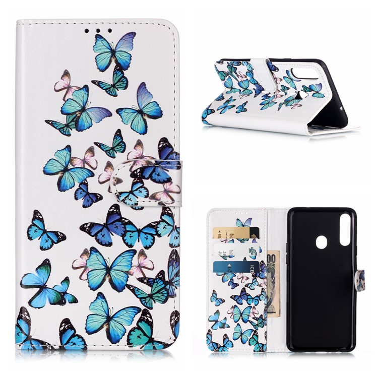 

Pattern Printing Wallet Leather Stand Shell for Samsung Galaxy A20s - Butterflies Pattern, Galaxy A20s