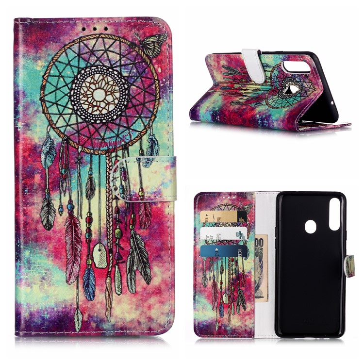 

Pattern Printing Wallet Leather Stand Shell for Samsung Galaxy A20s - Dream Catcher, Galaxy A20s