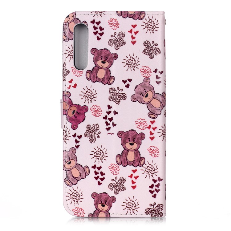 Embossed Pattern TPU Back Case for Samsung Galaxy A50s - Bear-4