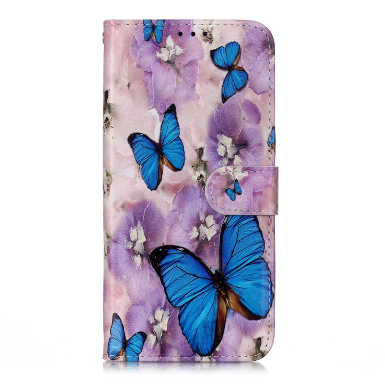 Embossed Pattern TPU Back Case for Samsung Galaxy A50s - Blue Butterflies-2