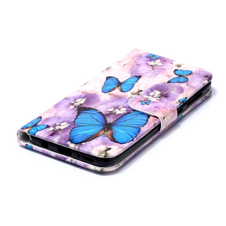 Embossed Pattern TPU Back Case for Samsung Galaxy A50s - Blue Butterflies-5