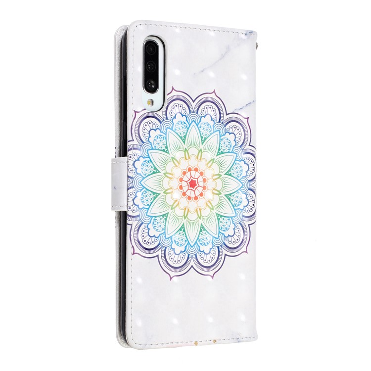 For Samsung Galaxy A50/A50s/A30s Printing Leather Phone Shell - Flower-5