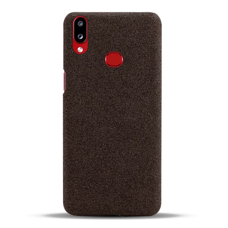 PC + Cloth Mobile Phone Case Cover for Samsung Galaxy A10s - Coffee-3