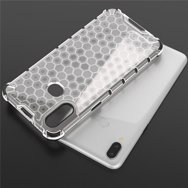 Honeycomb Pattern Shock-proof TPU + PC Combo Shell for Samsung Galaxy A10s - White-7