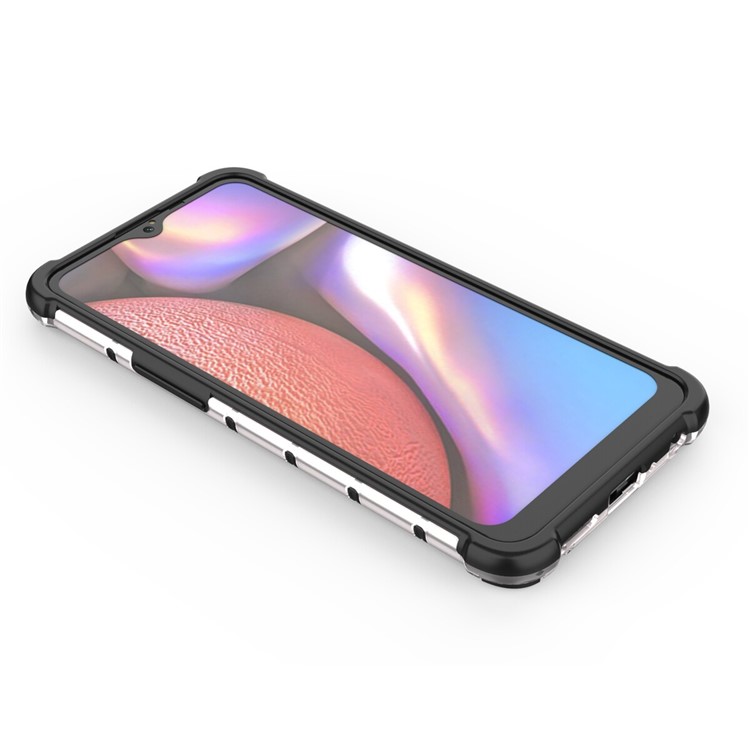 Honeycomb Pattern Shock-proof TPU + PC Combo Shell for Samsung Galaxy A10s - White-8