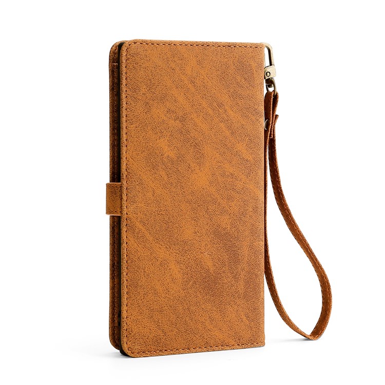 Funda Protectora De MEGSHI Tirón De La Carpeta De Cuero Para Samsung Galaxy A40 - Marrón-2