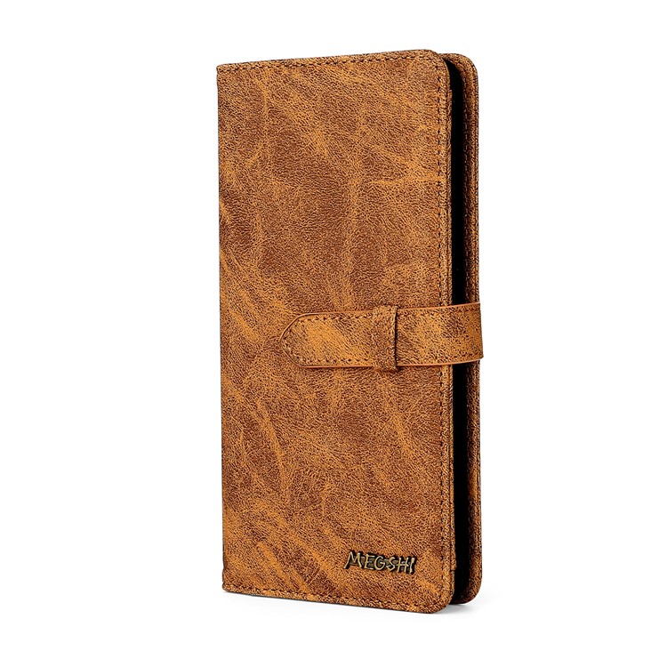 Funda Protectora De MEGSHI Tirón De La Carpeta De Cuero Para Samsung Galaxy A40 - Marrón-4