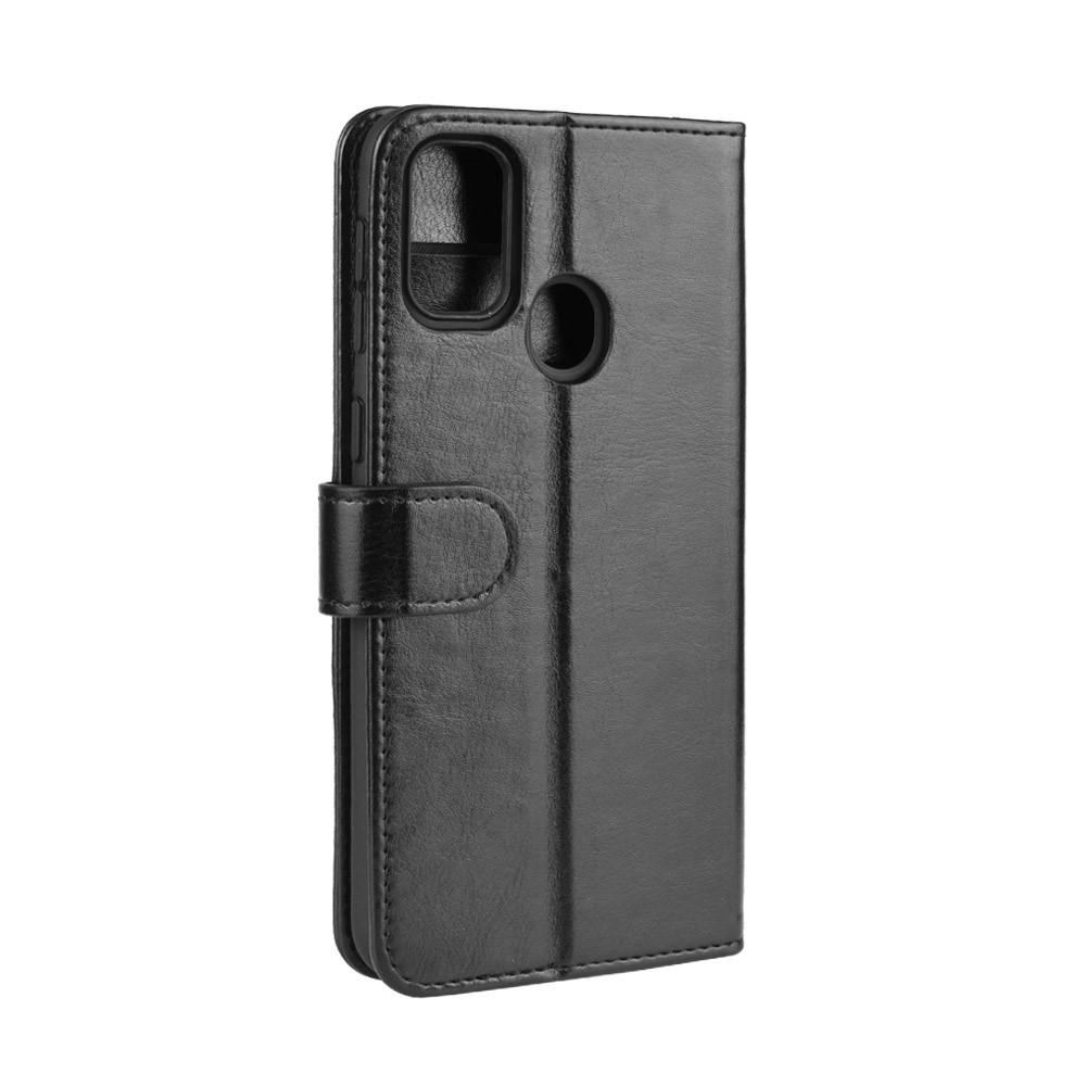 Crazy Horse Leather Wallet Case for Samsung Galaxy M30s - Black-8