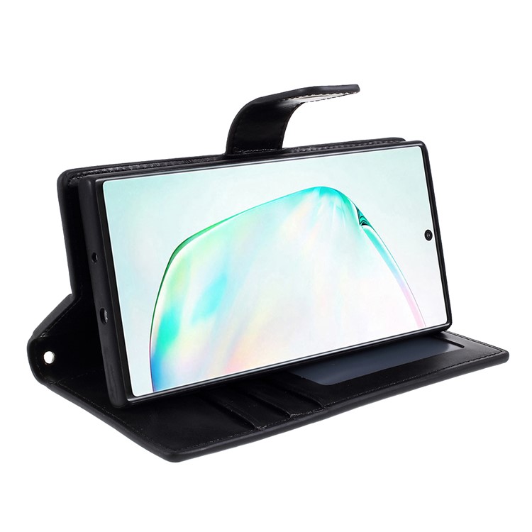 MERCURY GOOSPERY PU Leather Wallet Stand Casing Cover for Samsung Galaxy Note 10/Note 10 5G - Black-9