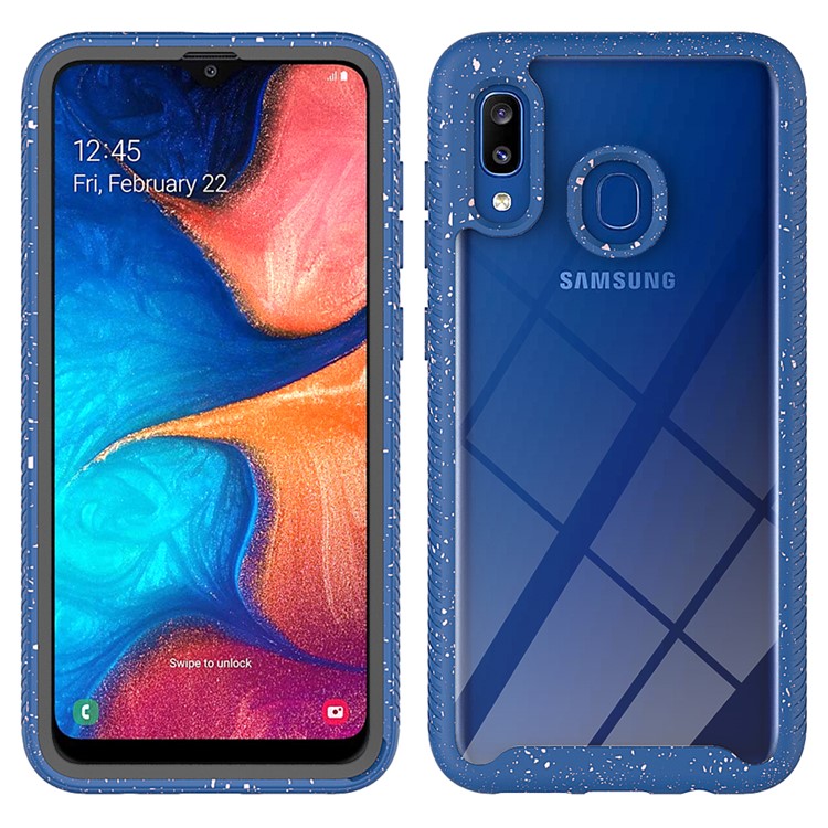 Starry Sky Shockproof Clear Phone Case Cover for Samsung Galaxy A20/A30 - Dark Blue-1