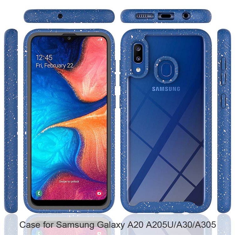Starry Sky Shockproof Clear Phone Case Cover for Samsung Galaxy A20/A30 - Dark Blue-3