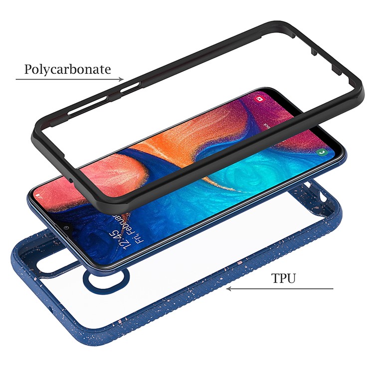 Starry Sky Shockproof Clear Phone Case Cover for Samsung Galaxy A20/A30 - Dark Blue-6