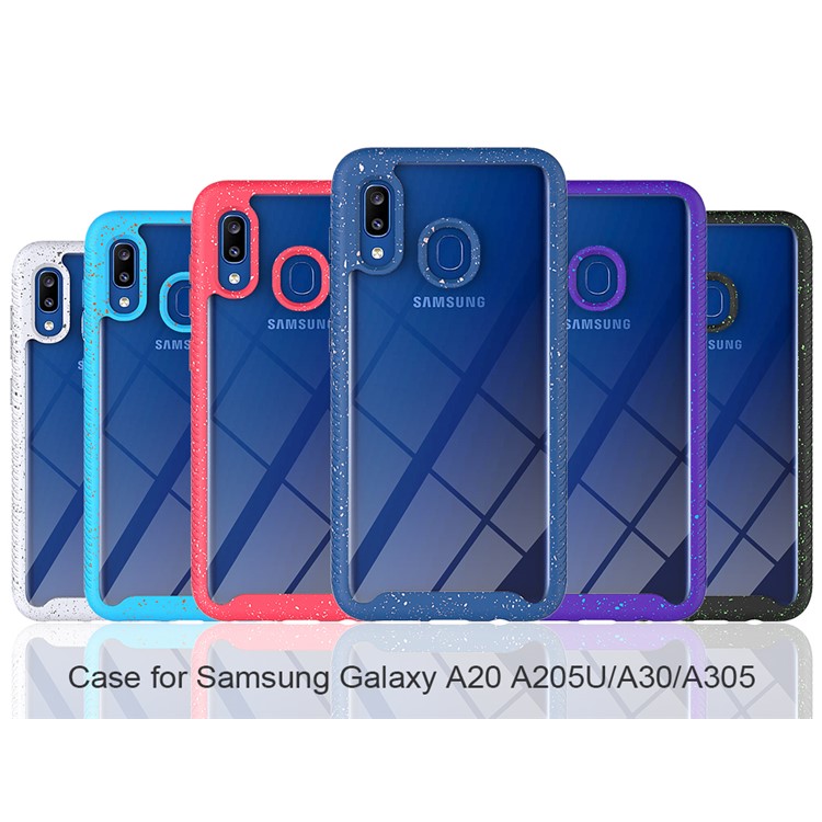 Starry Sky Shockproof Clear Phone Case Cover for Samsung Galaxy A20/A30 - Dark Blue-8