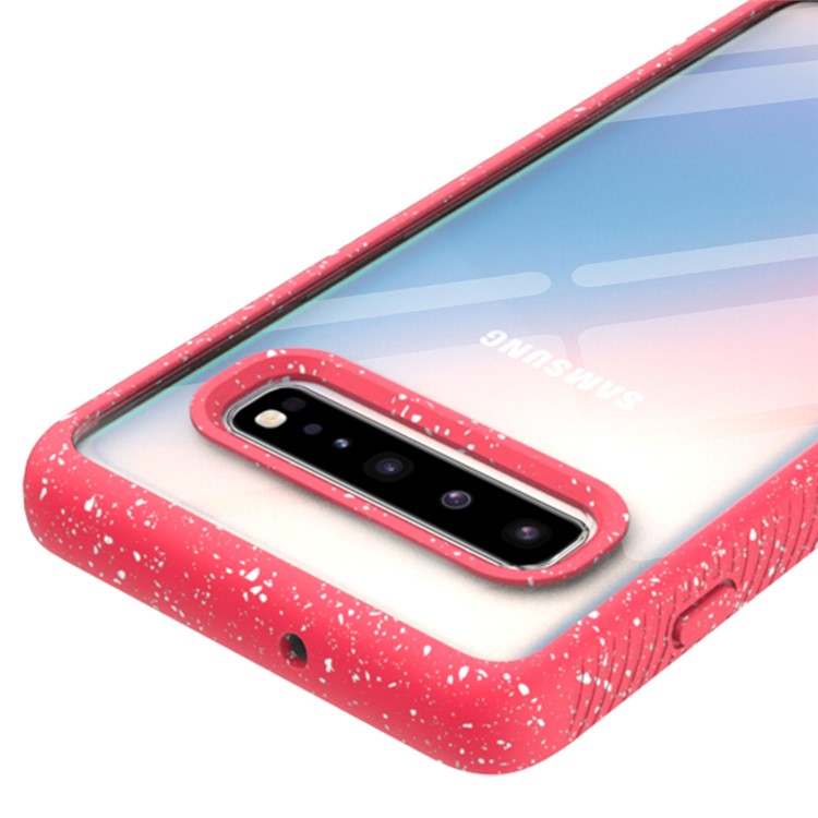 Starry Sky Shockproof Clear Phone Case for Samsung Galaxy S10 5G - Red-5