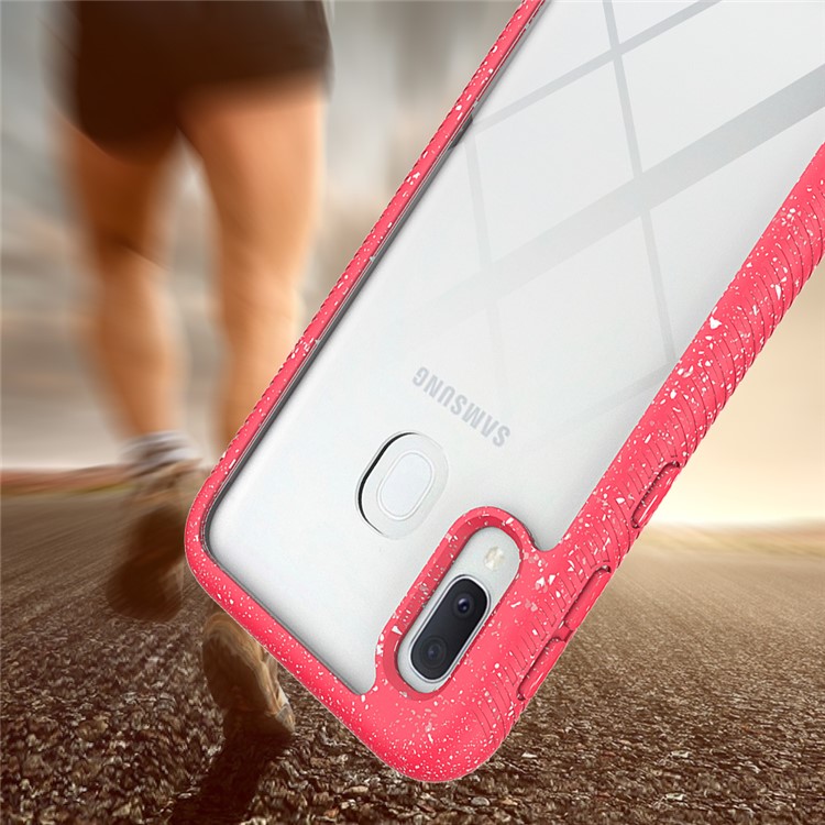 Starry Sky Shockproof Clear Phone Cover for Samsung Galaxy A20e - Red-7
