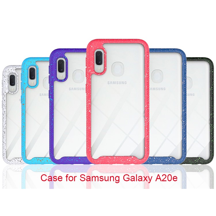 Starry Sky Shockproof Clear Phone Cover for Samsung Galaxy A20e - Red-8