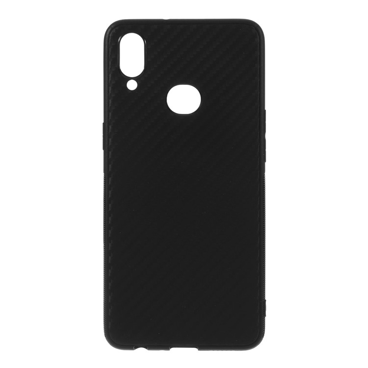 Carbon Fiber TPU Protection Phone Shell for Samsung Galaxy A10s - Black-1