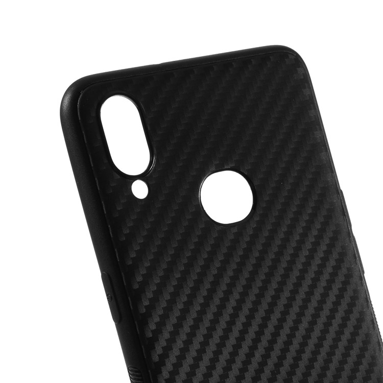 Carbon Fiber TPU Protection Phone Shell for Samsung Galaxy A10s - Black-4