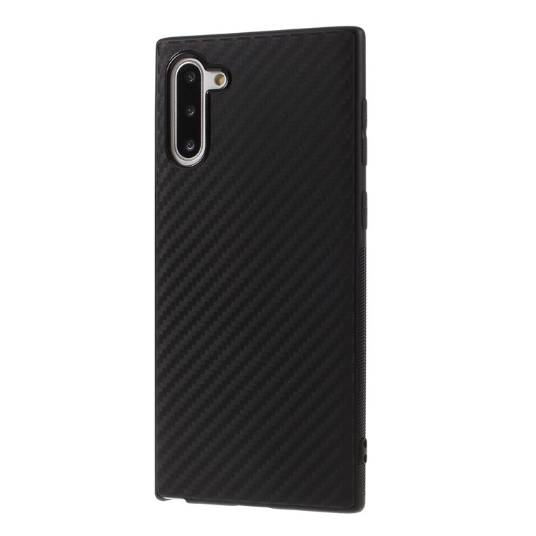 Carbon Fiber TPU Phone Shell Covering for Samsung Galaxy Note 10/Note 10 5G - Black-2