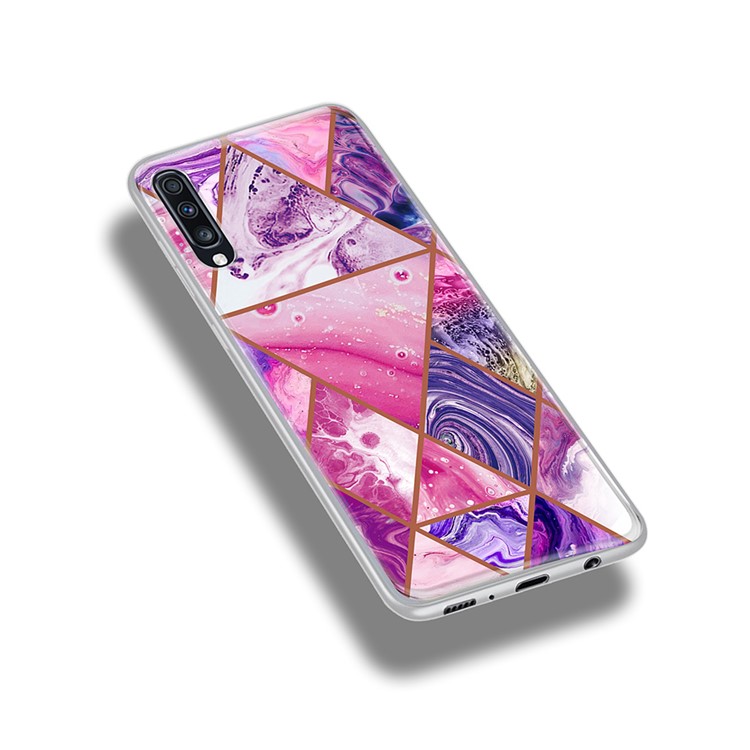 Marble Pattern IMD PC Back Plate + TPU Frame Shell for Samsung Galaxy A70 - Style A-3