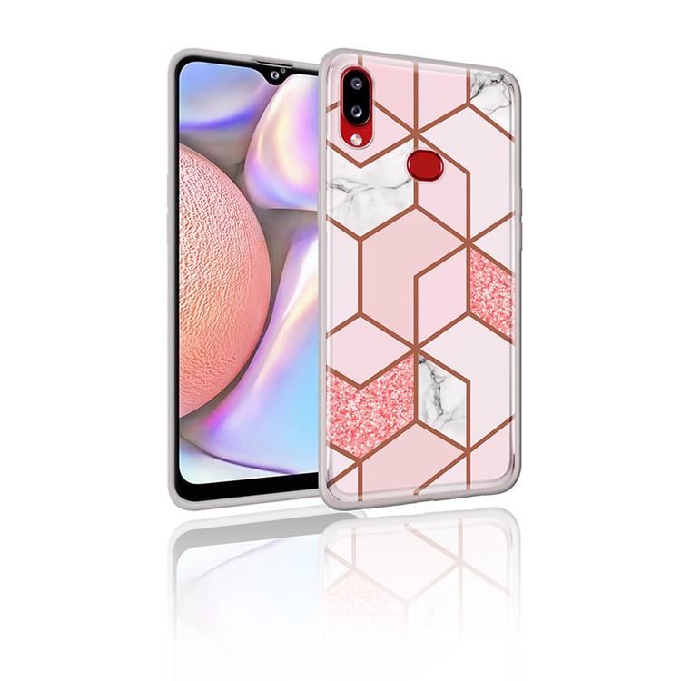 Marble Pattern IMD PC Back Plate + TPU Frame Case for Samsung Galaxy A10s - Style A-1