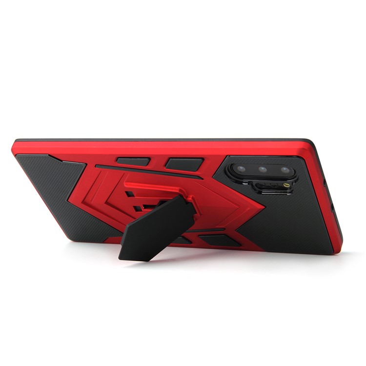 Cool Sword Shape Kickstand PC + TPU Phone Case for Samsung Galaxy Note 10 Plus 5G/10 Plus - Red-2