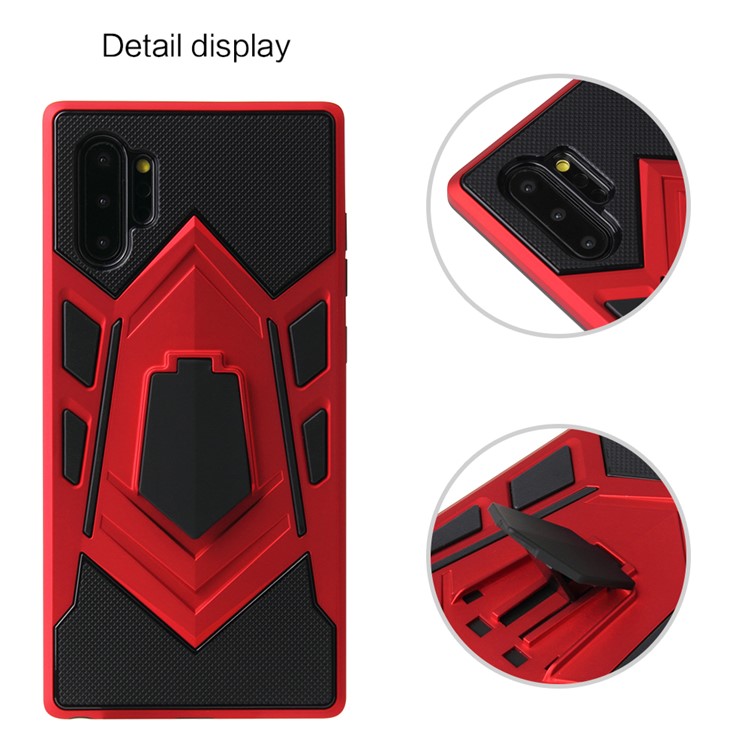 Cool Sword Shape Kickstand PC + TPU Phone Case for Samsung Galaxy Note 10 Plus 5G/10 Plus - Red-3