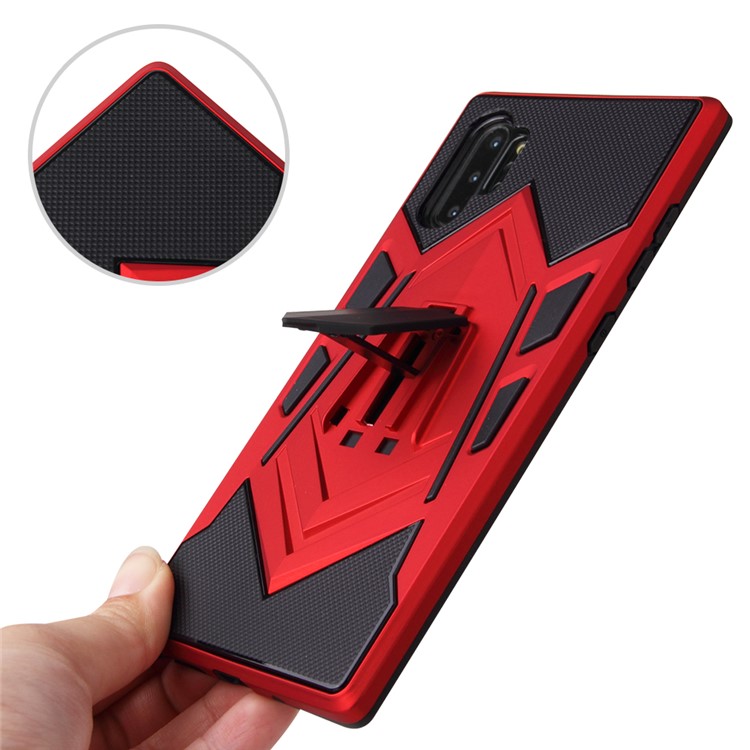 Cool Sword Shape Kickstand PC + TPU Phone Case for Samsung Galaxy Note 10 Plus 5G/10 Plus - Red-5