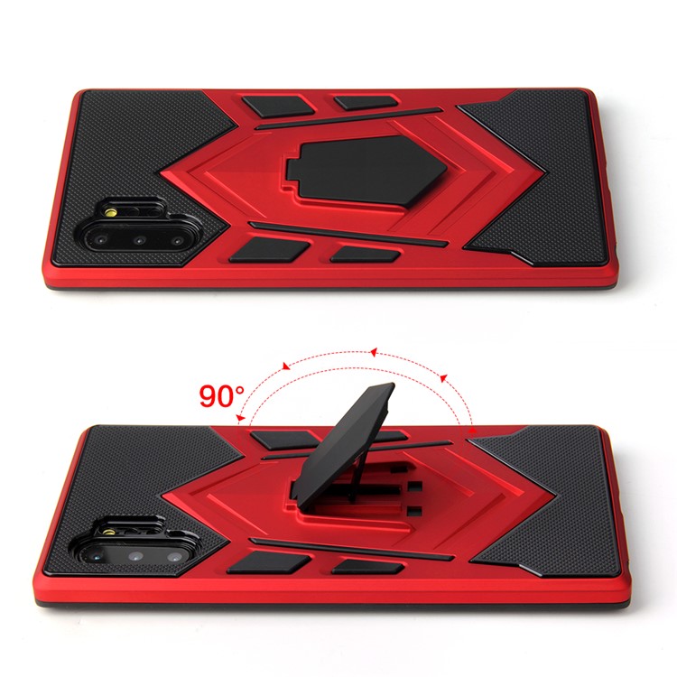 Cool Sword Shape Kickstand PC + TPU Phone Case for Samsung Galaxy Note 10 Plus 5G/10 Plus - Red-7