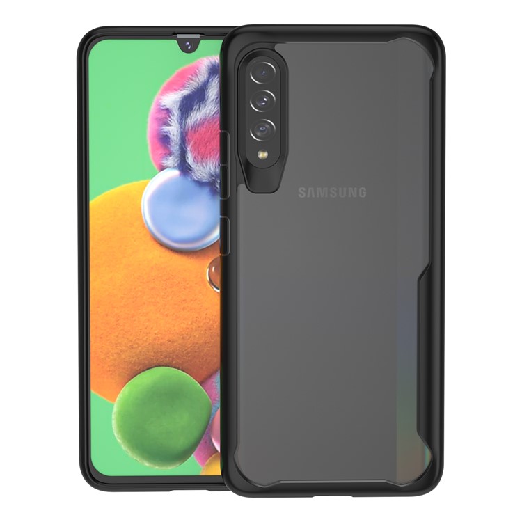 Shock Absorption PC + TPU Combo Cell Phone Shell for Samsung Galaxy A90 5G - Black-1