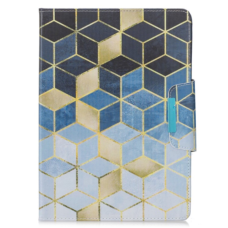 Pattern Printing Wide Clasp Stand Wallet Leather Tablet Casing for Samsung Galaxy Tab S6 T860 T865 - Rhombus-2