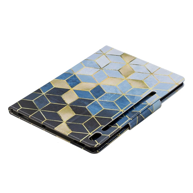Pattern Printing Wide Clasp Stand Wallet Leather Tablet Casing for Samsung Galaxy Tab S6 T860 T865 - Rhombus-6
