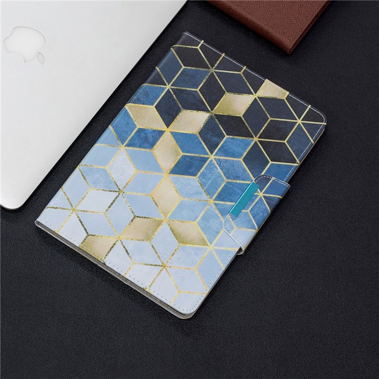 Pattern Printing Wide Clasp Stand Wallet Leather Tablet Casing for Samsung Galaxy Tab S6 T860 T865 - Rhombus-7