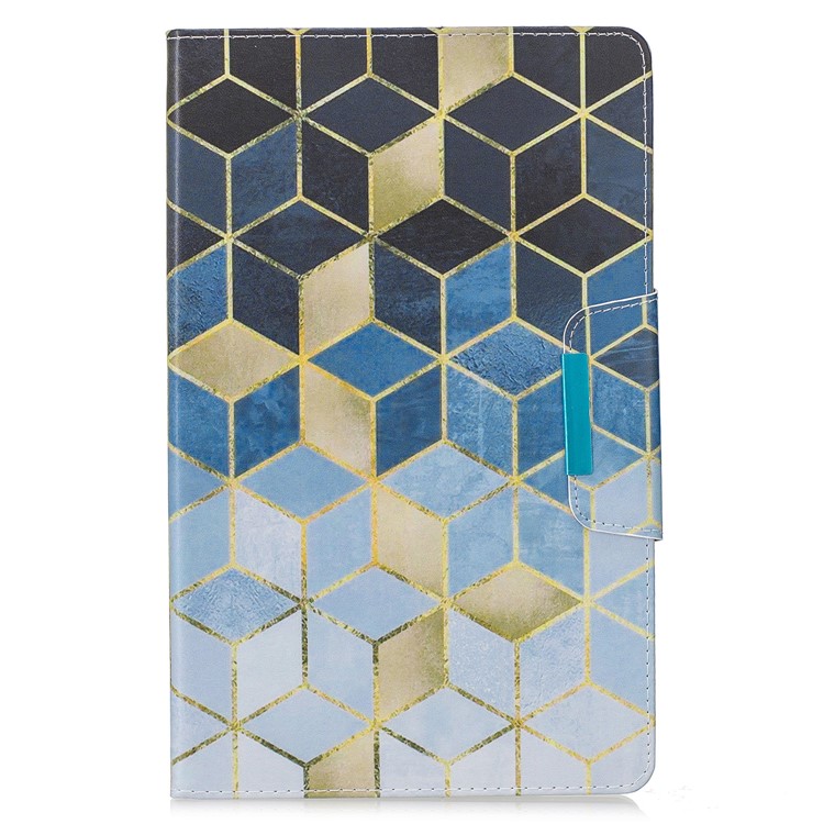 Pattern Printing Wide Clasp Stand Wallet Leather Tablet Cover for Samsung Galaxy Tab S5e SM-T720 - Rhombus Pattern-2