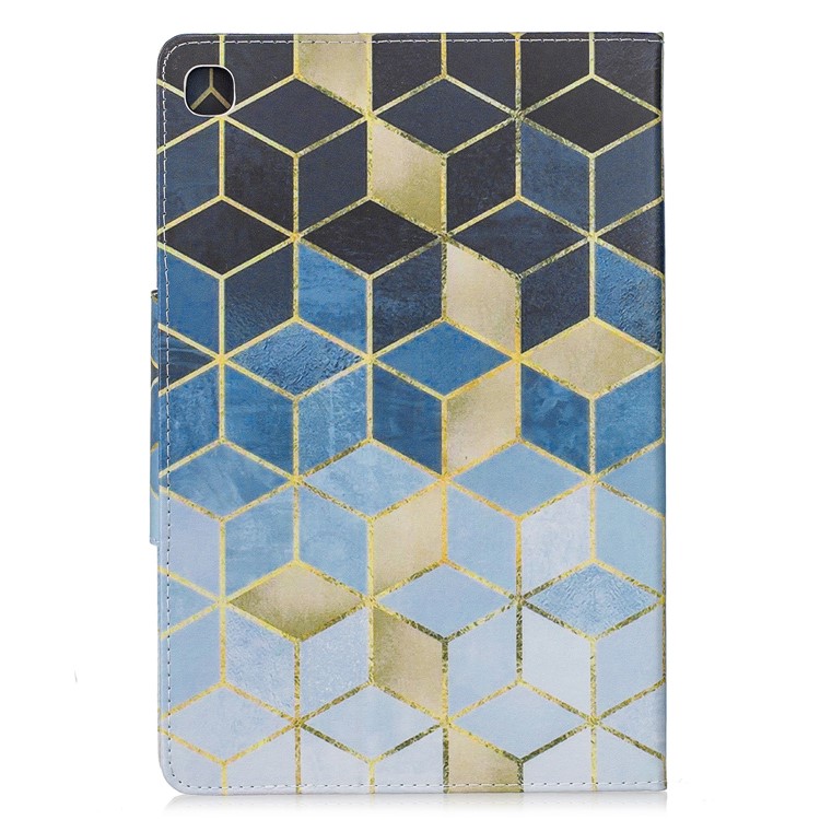 Pattern Printing Wide Clasp Stand Wallet Leather Tablet Cover for Samsung Galaxy Tab S5e SM-T720 - Rhombus Pattern-3