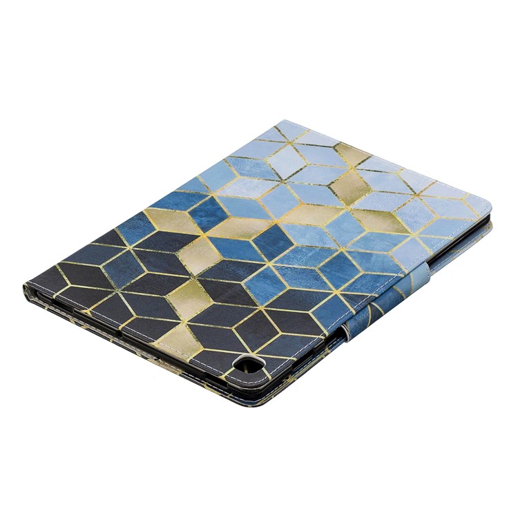 Pattern Printing Wide Clasp Stand Wallet Leather Tablet Cover for Samsung Galaxy Tab S5e SM-T720 - Rhombus Pattern-6