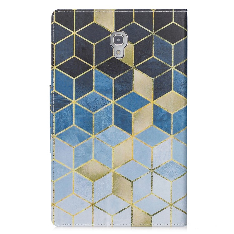 Pattern Printing Wide Clasp Stand Wallet Tablet Leather Case for Samsung Galaxy Tab A 10.5 (2018) T590 T595 - Rhombus Pattern-3