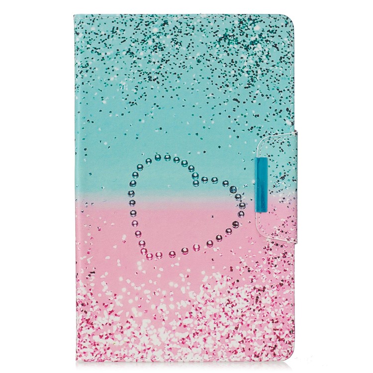 Pattern Printing Wide Clasp Leather Stand Wallet Tablet Protective Case for Samsung Galaxy Tab A 10.1 (2016) T580/T585 - Heart-2