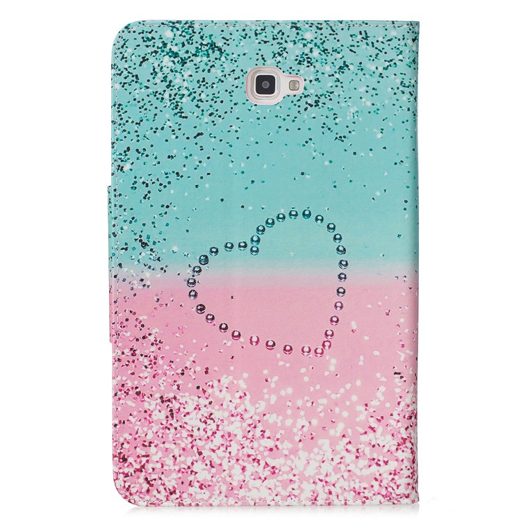 Pattern Printing Wide Clasp Leather Stand Wallet Tablet Protective Case for Samsung Galaxy Tab A 10.1 (2016) T580/T585 - Heart-3