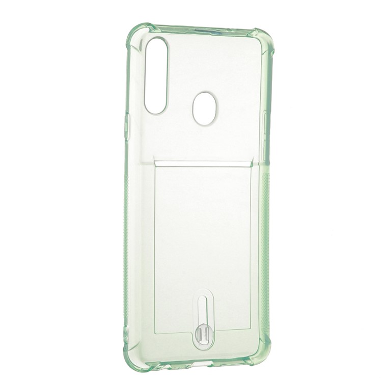 

Нескользящей Держатель Карты TPU Крышка Телефона Чехол Для Samsung Galaxy A20s - Зеленый, Galaxy A20s