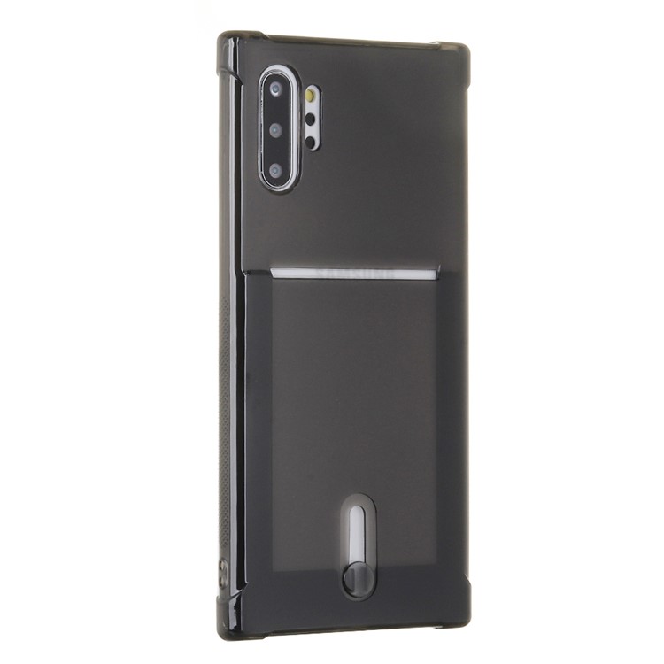Non-slip Card Holder TPU Protective Phone Case for Samsung Galaxy Note 10 Plus/Note 10 Plus 5G - Black-1